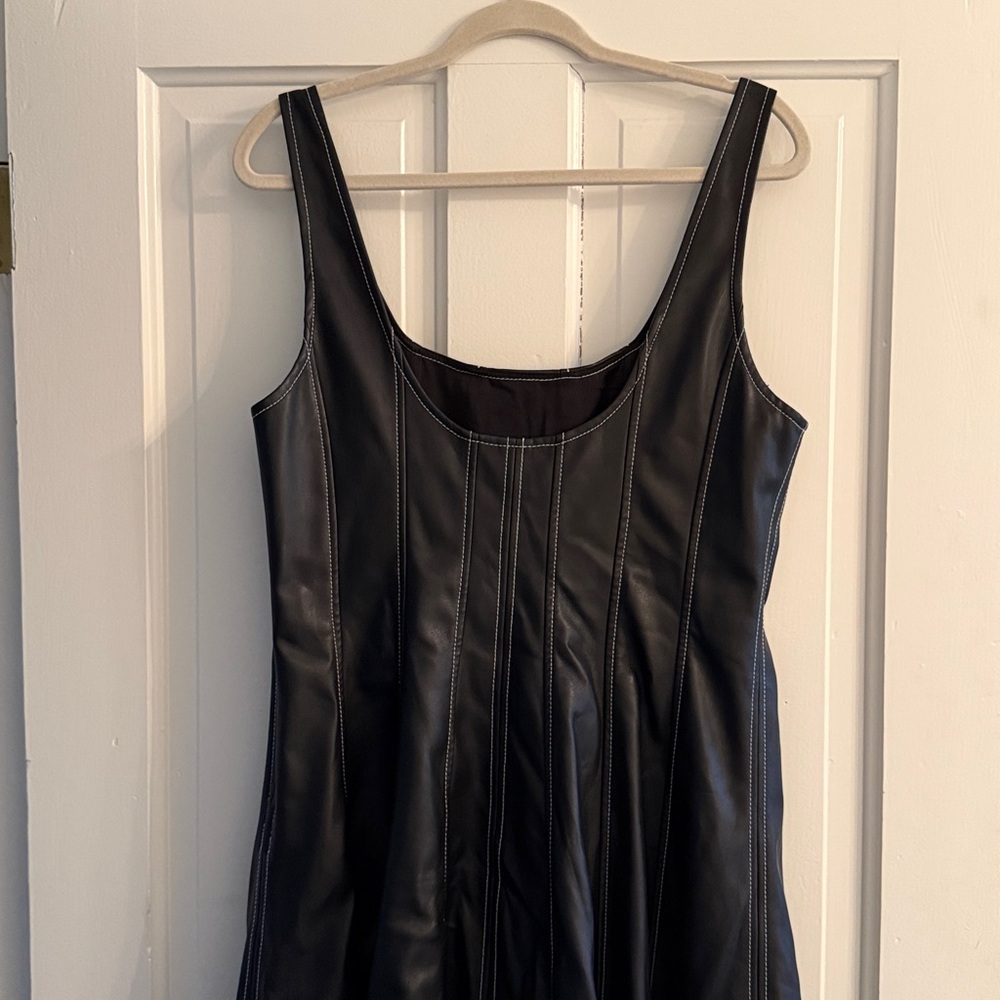 STAUD Wells Dress Faux Leather - Picture 5 of 14